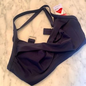 Athleta Underwire Navy Bikini Top 32 D/DD NWT